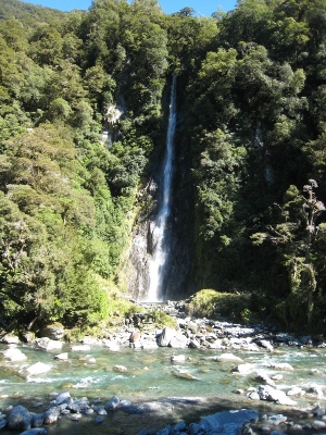 West Coast travel tips - Fantail Falls, Haast Pass