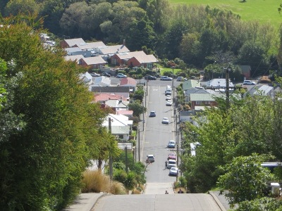 Otago und Dunedin Reisetipps: steilste Strasse der Welt in Dunedin