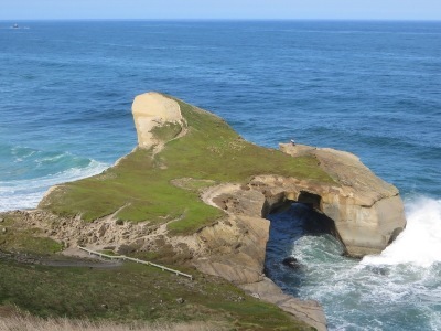 Strände Neuseelands: Tunnel Beach bei Dunedin