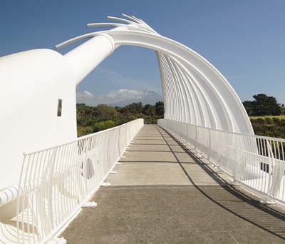 Taranaki Reisetipps - Te Rewa Rewa-Brücke in New Plymouth