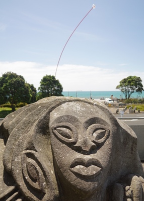 Taranaki travel tips - a sculpture and the Len Lye Wind Wand in New Plymouth