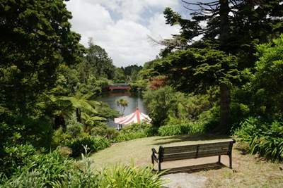 Taranaki travel tips - Pukekura Park bench in New Plymouth