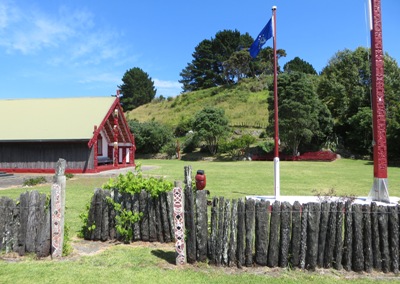 Waikato travel tips - Kawhia marae - Maori meeting house on the waterfront